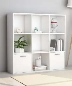 vidaXL Book Cabinet White 98x30x98 cm Chipboard