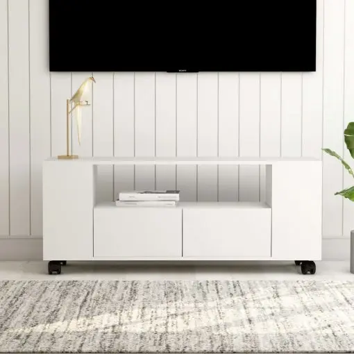 vidaXL TV Cabinet White 120x35x43 cm Chipboard