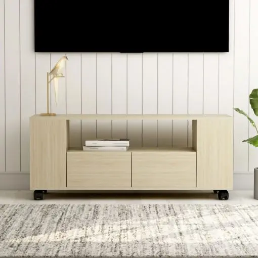 vidaXL TV Cabinet Sonoma Oak 120x35x43 cm Chipboard