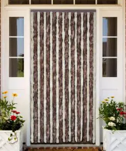 vidaXL Insect Curtain Beige and Light Brown 90×220 cm Chenille