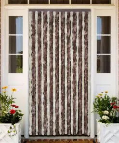 vidaXL Insect Curtain Beige and Light Brown 100×220 cm Chenille