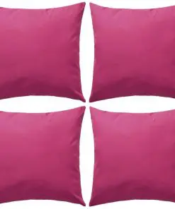 vidaXL Outdoor Pillows 4 pcs 45×45 cm Pink
