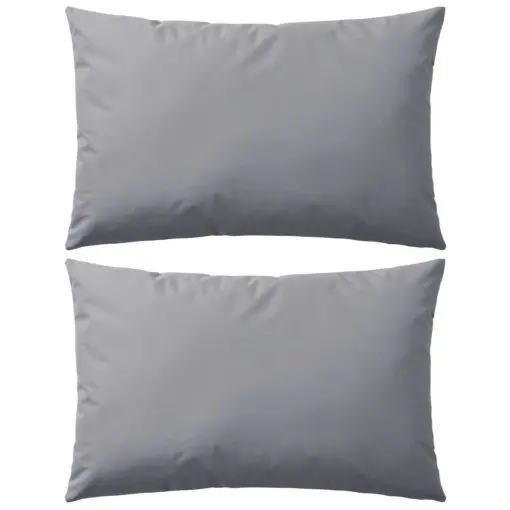 vidaXL Outdoor Pillows 2 pcs 60×40 cm Grey