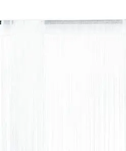 vidaXL String Curtains 2 pcs 100×250 cm White