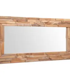 vidaXL Decorative Mirror Teak 120×60 cm Rectangular