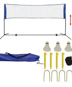 vidaXL Badminton Net Set with Shuttlecocks 300×155 cm