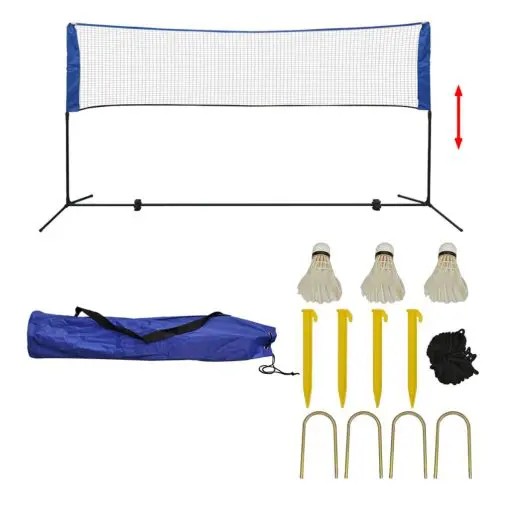 vidaXL Badminton Net Set with Shuttlecocks 300×155 cm