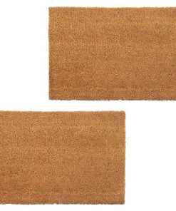 vidaXL Doormats 2 pcs Coir 17 mm 50×80 cm Natural