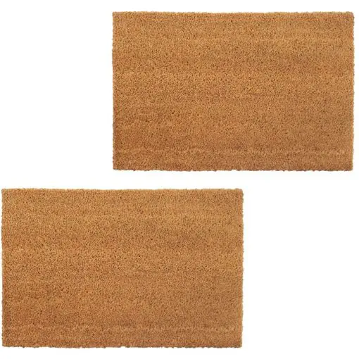 vidaXL Doormats 2 pcs Coir 17 mm 50×80 cm Natural