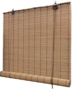 vidaXL Roller Blind Bamboo 150×160 cm Brown