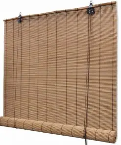 vidaXL Roller Blind Bamboo 140×220 cm Brown