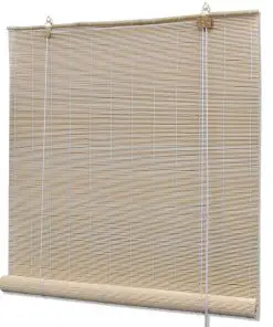 vidaXL Roller Blind Bamboo 100×220 cm Natural