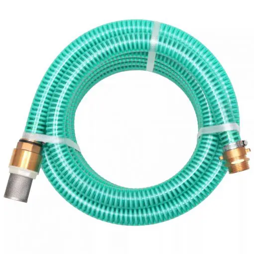 vidaXL Suction Hose with Brass Connectors 3 m 25 mm Green