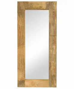 vidaXL Mirror Solid Mango Wood 50×110 cm
