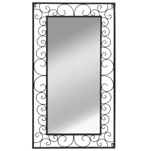 vidaXL Wall Mirror Rectangular 60×110 cm Black