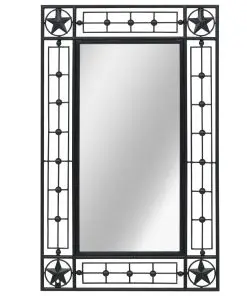 vidaXL Wall Mirror Rectangular 50×80 cm Black