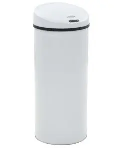vidaXL Sensor Dustbin 62 L White