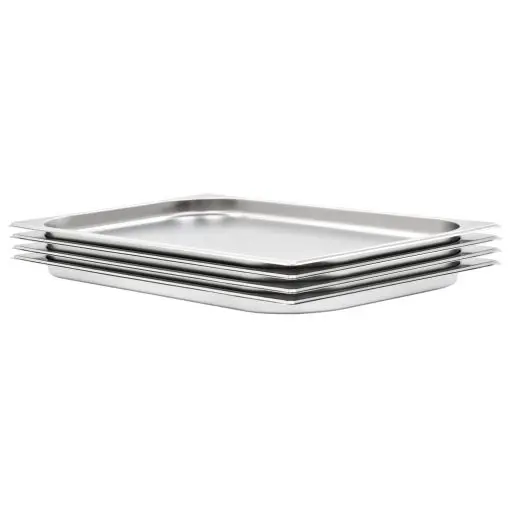 vidaXL Gastronorm Containers 4 pcs GN 1/1 20 mm Stainless Steel