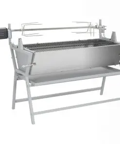 vidaXL BBQ Rotisserie Spit Iron and Stainless Steel