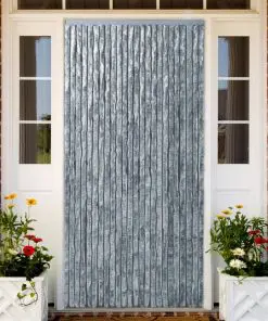 vidaXL Insect Curtain White and Grey 100×220 cm Chenille