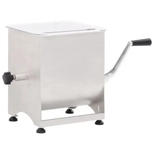 vidaXL Meat Mixer with Gear Box 44 L Silver Stainless Steel