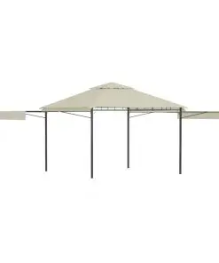 vidaXL Gazebo with Double Extended Roofs 3x3x2,75 m Cream 180 g/m²