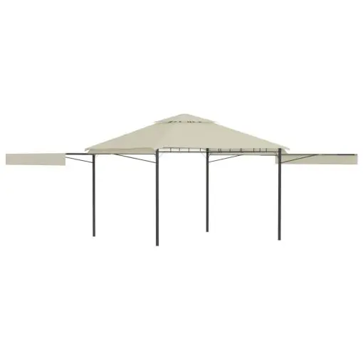 vidaXL Gazebo with Double Extended Roofs 3x3x2,75 m Cream 180 g/m²