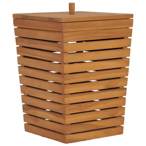 vidaXL Laundry Basket 30x30x45 cm Solid Teak Wood