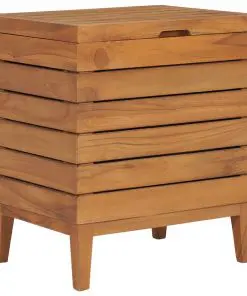 vidaXL Laundry Basket 40x30x45 cm Solid Teak Wood