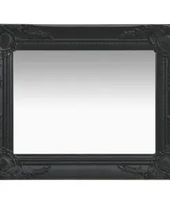 vidaXL Wall Mirror Baroque Style 50×40 cm Black