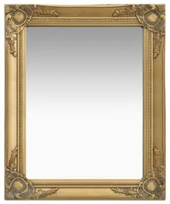 vidaXL Wall Mirror Baroque Style 50×60 cm Gold