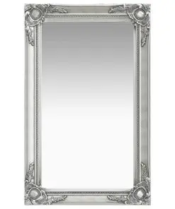 vidaXL Wall Mirror Baroque Style 50×80 cm Silver