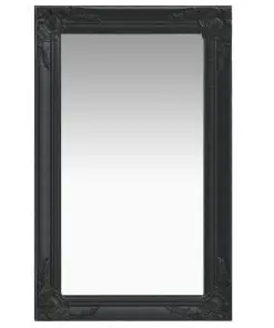 vidaXL Wall Mirror Baroque Style 50×80 cm Black