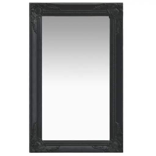 vidaXL Wall Mirror Baroque Style 50×80 cm Black