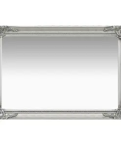 vidaXL Wall Mirror Baroque Style 60×40 cm Silver