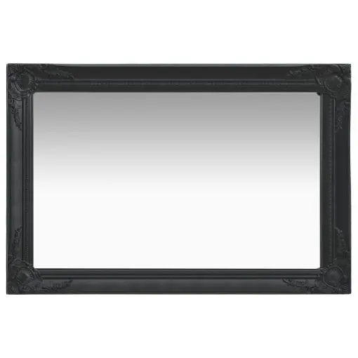 vidaXL Wall Mirror Baroque Style 60×40 cm Black