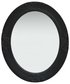 vidaXL Wall Mirror Baroque Style 50×60 cm Black