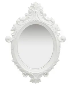 vidaXL Wall Mirror Castle Style 56×76 cm White