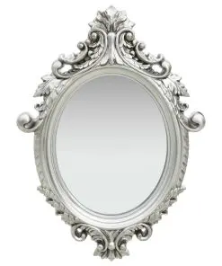 vidaXL Wall Mirror Castle Style 56×76 cm Silver