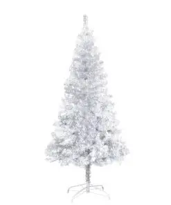 vidaXL Artificial Christmas Tree with Stand Silver 152 cm PET