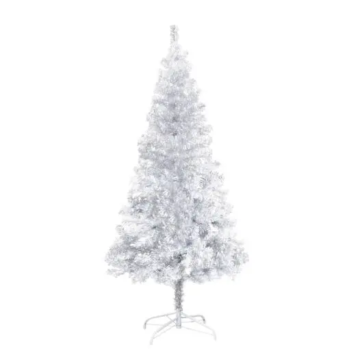 vidaXL Artificial Christmas Tree with Stand Silver 152 cm PET