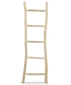vidaXL Towel Ladder with 5 Rungs Teak 45×150 cm Natural