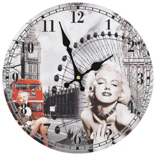 vidaXL Vintage Wall Clock Marilyn Monroe 30 cm
