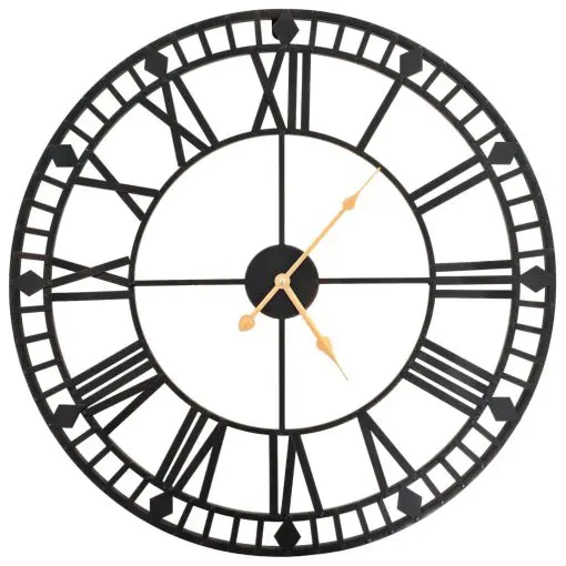 vidaXL Vintage Wall Clock with Quartz Movement Metal 60 cm XXL