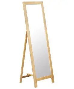 vidaXL Freestanding Mirror 48×46.5×150 cm Solid Oak Wood