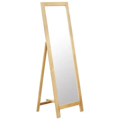 vidaXL Freestanding Mirror 48×46.5×150 cm Solid Oak Wood