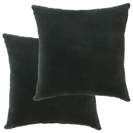 vidaXL Cushions Cotton Velvet 2 pcs 45×45 cm Green