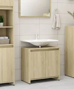 vidaXL Bathroom Cabinet Sonoma Oak 60x33x58 cm Chipboard