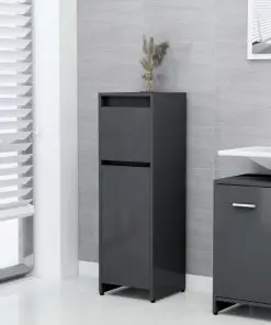 vidaXL Bathroom Cabinet Grey 30x30x95 cm Chipboard