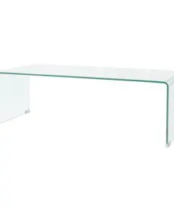vidaXL Coffee Table Tempered Glass 100x48x33 cm Clear